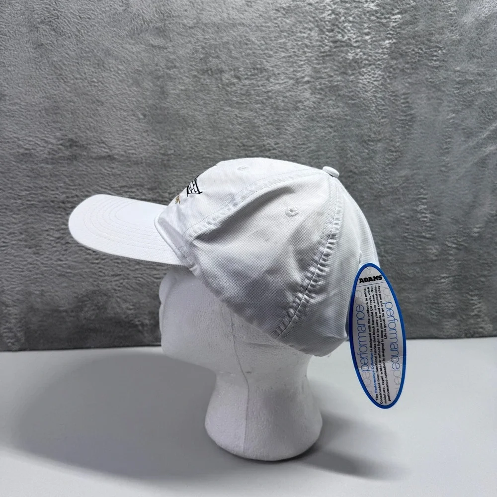 Adams Sea U Later White Strapback Baseball Cap Hat Boat Yacht Adjustable